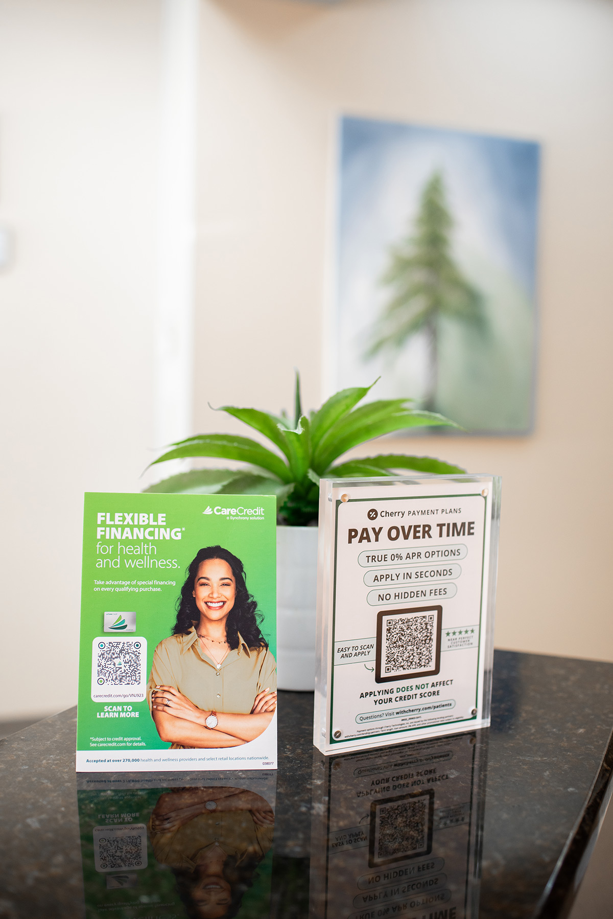 Patient information display inside Carolina Roots Dental