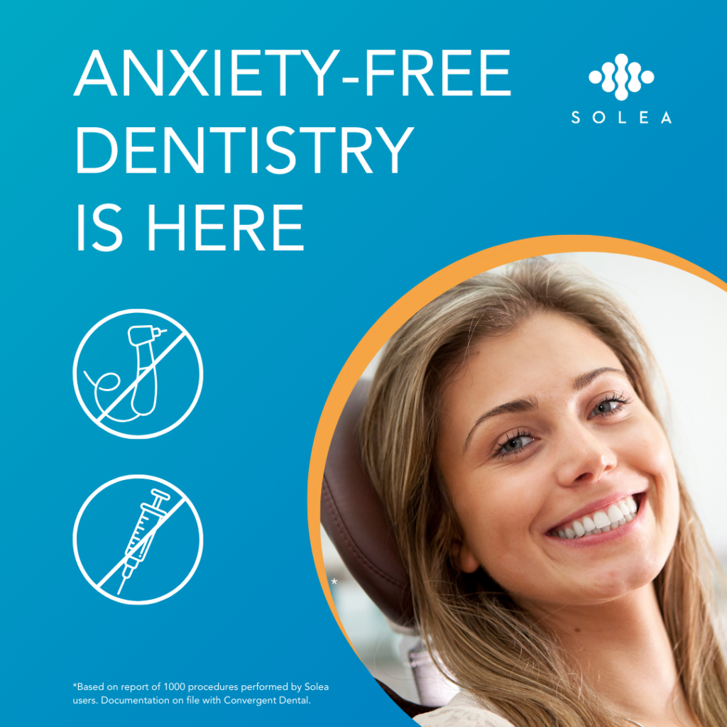 Solea graphic reading Anxiety-Free Dentistry Is Here