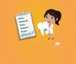 Illustration promoting Solea laser dentistry for teeth and gums